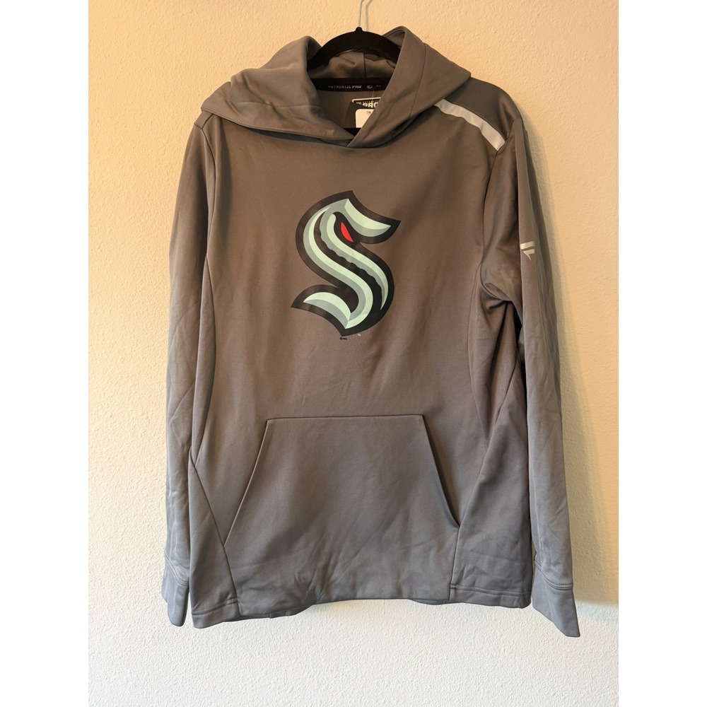 Fanatics Seattle Kraken Authentic Pro Hoodie Gray Men's Size: Medium NWT